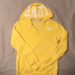 Victoria Secret Pink V-Neck Hooded Sweatshirt